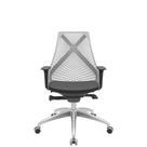 Cadeira Office Bix Tela Cinza Assento Aero Preto Autocompensador Base Alumínio 95cm - 63982