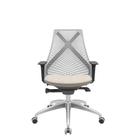 Cadeira Office Bix Tela Cinza Assento Poliéster Fendi Autocompensador Base Alumínio 95cm - 63981 Cadeira Office Bix Tela Cinza Assento Poliéster Fendi Autocompensador Base Alumínio 95cm - 63981