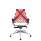 Cadeira Office Bix Tela Vermelha Assento Aero Branco Autocompensador Base Alumínio 95cm - 63964 Cadeira Office Bix Tela Vermelha Assento Aero Branco Autocompensador Base Alumínio 95cm - 63964