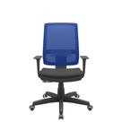 Cadeira Office Brizza Tela Azul Assento Aero Preto RelaxPlax Base Standard 120cm - 63872