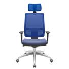 Cadeira Office Brizza Tela Azul Com Encosto Assento Facto Dunas Azul Autocompensador 126cm - 63139 Cadeira Office Brizza Tela Azul Com Encosto Assento Facto Dunas Azul Autocompensador 126cm - 63139