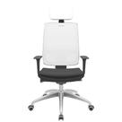 Cadeira Office Brizza Tela Branca Com Encosto Assento Aero Preto Autocompensador 126cm - 63249