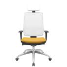 Cadeira Office Brizza Tela Branca Com Encosto Assento Facto Dunas Amarelo Autocompensador 126cm - 63266 Cadeira Office Brizza Tela Branca Com Encosto Assento Facto Dunas Amarelo Autocompensador 126cm - 63266