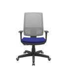 Cadeira Office Brizza Tela Cinza Assento Aero Azul RelaxPlax Base Standard 120cm - 63879