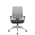 Cadeira Office Brizza Tela Cinza Assento Aero Preto RelaxPlax Base Aluminio 120cm - 63836