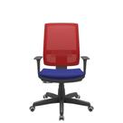 Cadeira Office Brizza Tela Vermelha Assento Aero Azul RelaxPlax Base Standard 120cm - 63865