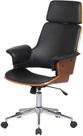 Cadeira Office Coimbra PU Preto Base Cromada - 34440 Cadeira Office Coimbra PU Preto Base Cromada - 34440