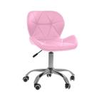 Cadeira Office Eiffel Slim Com Base Giratória E Ajustável Rosa