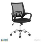 Cadeira Office Giratória Manchester PP Preta Braços Fixos - Fratini