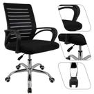 Cadeira Office Giratória Mesh Zebrada Evolux Ergonômica Ajuste Altura Suporta 120kg