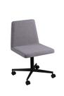 Cadeira Office Linho Cinza Base Aço Preto - OOCA Móveis
