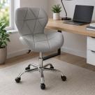 Cadeira Office Slim Eiffel Cinza Concreto Base Giratória Rodinhas Ajustável 120kg Cadeira Office Slim Eiffel Cinza Concreto Base Giratória Rodinhas Ajustável 120kg