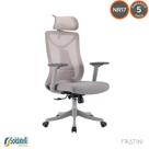 Cadeira Office Vancouver Presidente NR-17 e Tela Mesh Preta e Cinza - Fratini Cadeira Office Vancouver Presidente NR-17 e Tela Mesh Preta e Cinza - Fratini