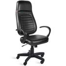 Cadeira Ônix Pres Extra Relax Braço Chifre Pu material sintético Lux Preto
