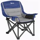 Cadeira Outsunny Cadeira de acampamento acolchoada dobrável com porta-copos