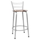 Cadeira Para Balcão Banco Flórida Prata 60cm Bistrô Bar Cozinha Gourmet Ilha Área de Lazer Piscina