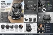 Cadeira para Carro ISOFIX 360 0 a 36kg Cinza Zippy Toys