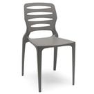 Cadeira Para Cozinha Área Gourmet Jardim Empilhável Larsen P03 Basalto - Lyam Decor