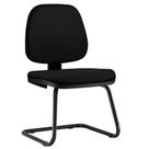 Cadeira Para Escritório Job Fixa Crepe Preto - Lyam Decor