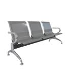 Cadeira Para Escritório Longarina 3 Lugares Aço Inox Dubai