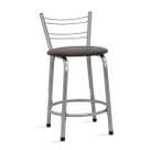 Cadeira Para Mesa Bistrô Banqueta Baixa Flórida Prata Bar Cozinha Bancada Área Gourmet Churrasqueira Edicula