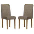 Cadeira para Mesa de Jantar Amanda Kit 2 peças Ype Camurça Marrom New Ceval
