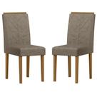 Cadeira Para Mesa De Jantar Amanda Kit 2 Peças Ype Camursa Marrom - New Ceval