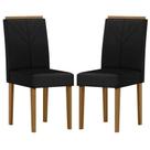 Cadeira Para Mesa De Jantar Amanda Kit 2 Peças Ype Veludo Preto - New Ceval
