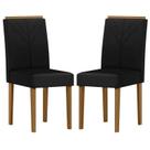 Cadeira para Mesa de Jantar Amanda Kit 2 peças Ype Veludo Preto New Ceval