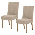 Cadeira para Mesa de Jantar Anne Kit 02 Peças Nature Corano Bege Creme Henn