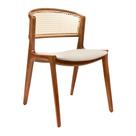 Cadeira para Mesa de Jantar Cyndi 53cm Madeira Maciça Factor Off White - Sallar Home