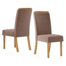 Cadeira para Mesa de Jantar Ester Kit 02 Peças Marrom Amêndoa Henn Cadeira para Mesa de Jantar Ester Kit 02 Peças Marrom Amêndoa Henn