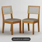 Cadeira para Mesa de Jantar Flora MDF Kit 2 Peças Linho Palha - Leifer Cadeira para Mesa de Jantar Flora MDF Kit 2 Peças Linho Palha - Leifer