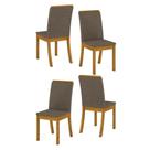 Cadeira Para Mesa De Jantar Isa Kit 04 Peças Bege Henn