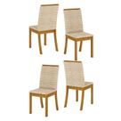 Cadeira para Mesa de Jantar Isa Kit 04 Peças Linho Henn