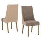 Cadeira Para Mesa De Jantar Ivy Kit 02 Peças Corano Bege Cacao - Henn