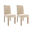 Cadeira Para Mesa De Jantar Jogo De 2 Cadeiras Mdf Clarice Wood Cimol Madeira/Nude