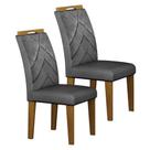 Cadeira Para Mesa De Jantar Larissa New Mdf Kit 2 Peças Freijó Joli - Leifer Móveis Cadeira Para Mesa De Jantar Larissa New Mdf Kit 2 Peças Freijó Joli - Leifer Móveis
