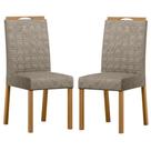 Cadeira Para Mesa De Jantar Mariana Kit 2 Peças Ype Carmurça Marrom - New Ceval