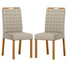 Cadeira para Mesa de Jantar Mariana Kit 2 Peças Ype Veludo Nude New Ceval