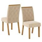 Cadeira para Mesa de Jantar Melissa Kit 02 Peças Linho Henn