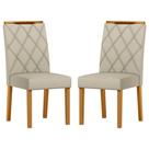 Cadeira Para Mesa De Jantar Sarah Kit 2 Peças Ype Veludo Nude - New Ceval Cadeira Para Mesa De Jantar Sarah Kit 2 Peças Ype Veludo Nude - New Ceval