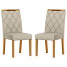 Cadeira para Mesa de jantar Sarah Kit 2 Peças Ype Veludo Nude New Ceval