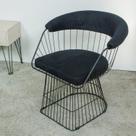 Cadeira para Sala de Estar Preto Aço Wp