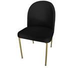 Cadeira para Sala de Jantar Cecilia Veludo Base Ferro Champagne