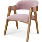 Cadeira Para Sala de Jantar e Estar Living Estofada Suran L02 Bouclê Rosê - Lyam