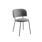 Cadeira para Sala de Jantar Escritório Estofada Base em Aço Ergonômica Shell