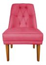 Cadeira Para Sala De Jantar Escritório Estofada Berlim Retro Suede Rosa Pink Eli Móveis e Decoração