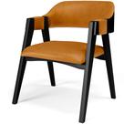 Cadeira Para Sala de Jantar Estar Living Estofada Suran L02 Preto material sintético Whisky - Lyam Decor Cadeira Para Sala de Jantar Estar Living Estofada Suran L02 Preto material sintético Whisky - Lyam Decor