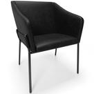 Cadeira Para Sala de Jantar Estar Living Olívia L02 material sintético Preto - Lyam Decor